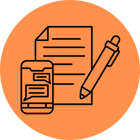 Content writing and copywriting icon for digital marketing